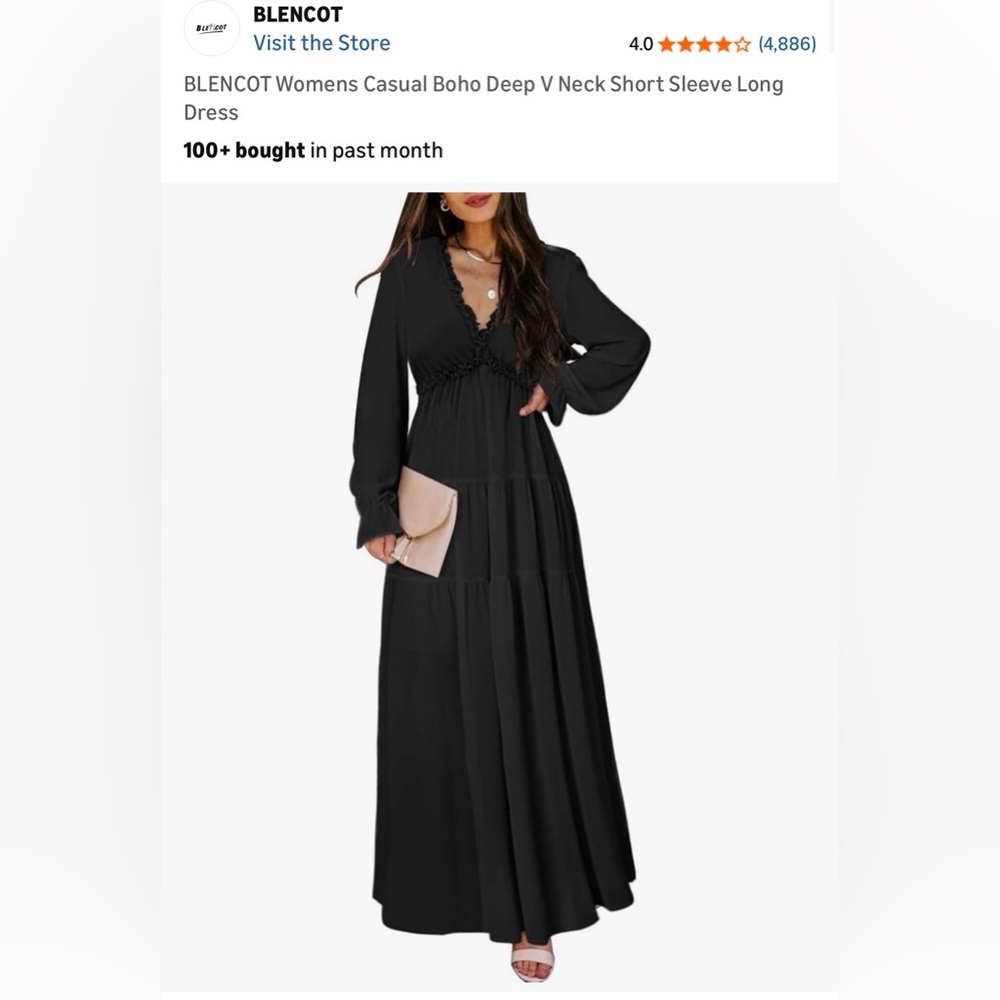 Chic Black Long Sleeve Dress